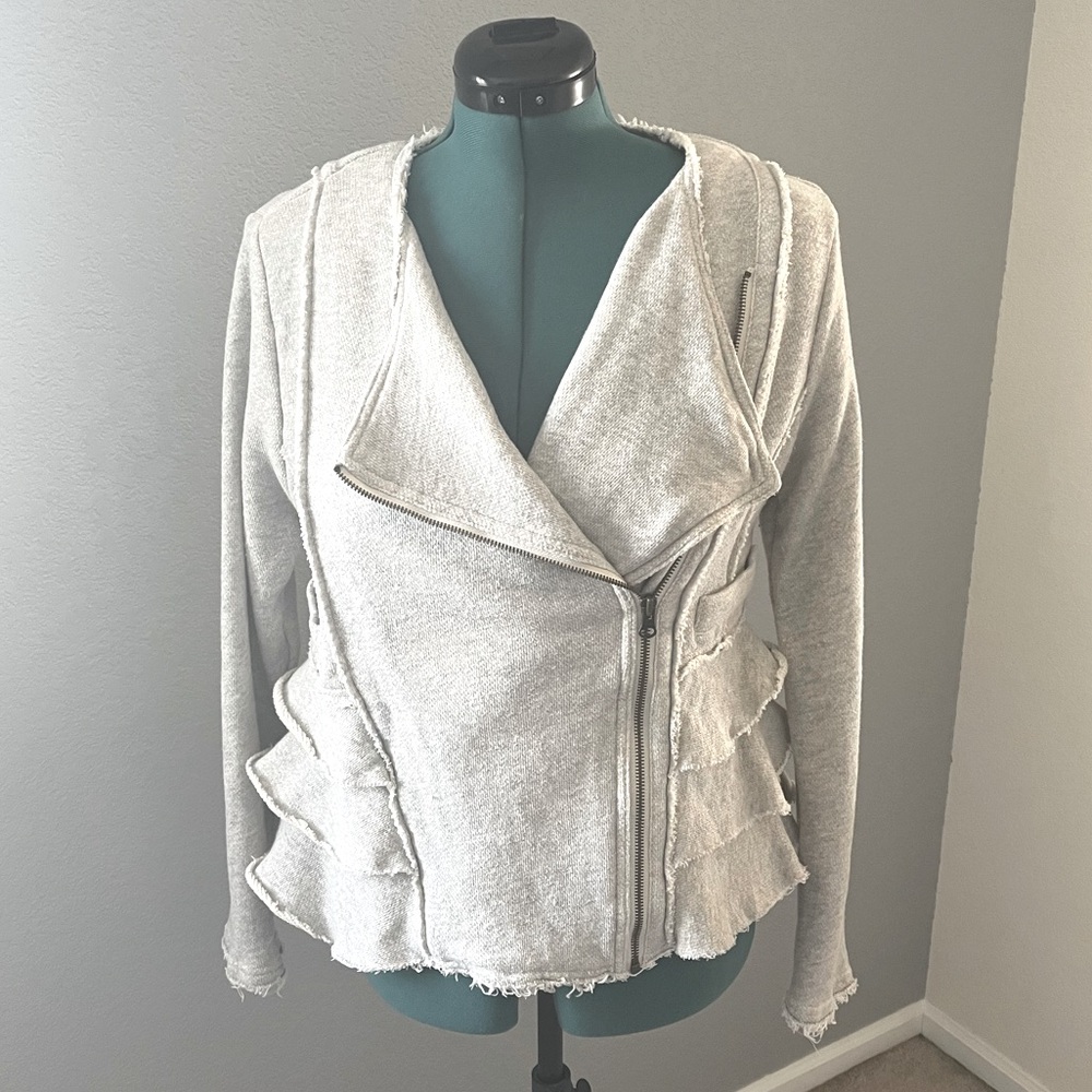 Sundance Raw Edge Knit Moto Jacket